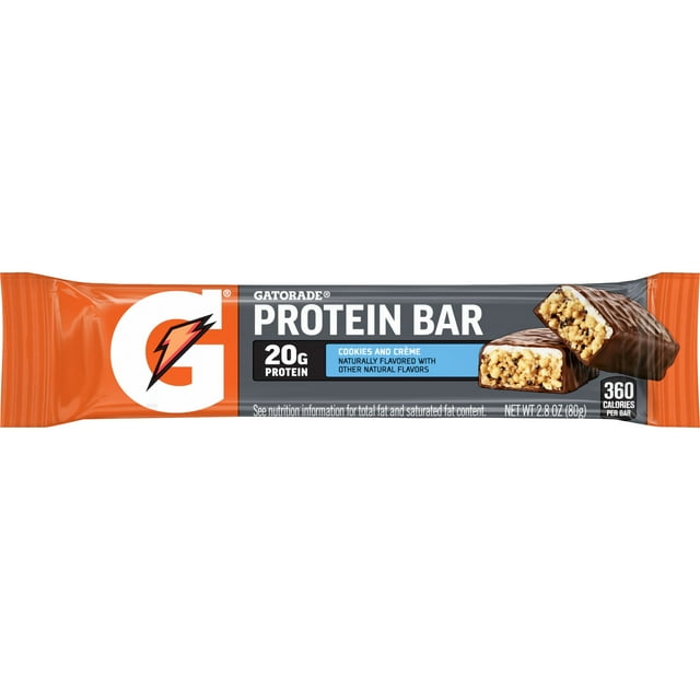 Gatorade Whey Protein Recover Bars, Cookies and Cream, Single bar