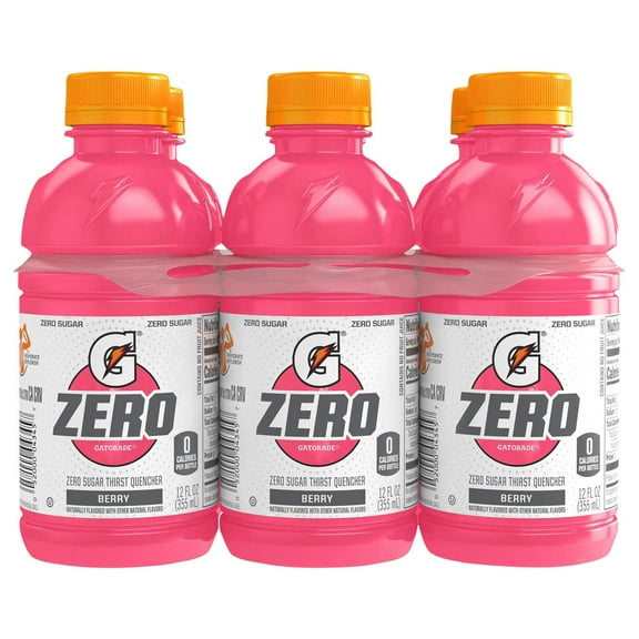 2X - Gatorade Zero Berry Thirst Quencher 6 pk Bottles 12 oz