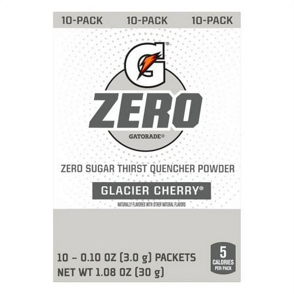 Gatorade Zero Glacier Cherry Singles Drink Mix (Pack of 48)