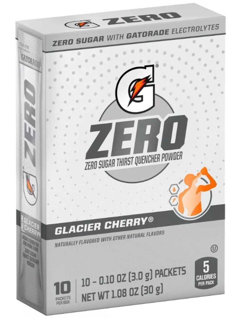 Gatorade Zero Glacier Cherry Singles Drink Mix (Pack of 5)