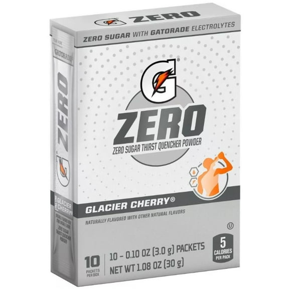 Gatorade Zero Glacier Cherry Singles Drink Mix (Pack of 5)