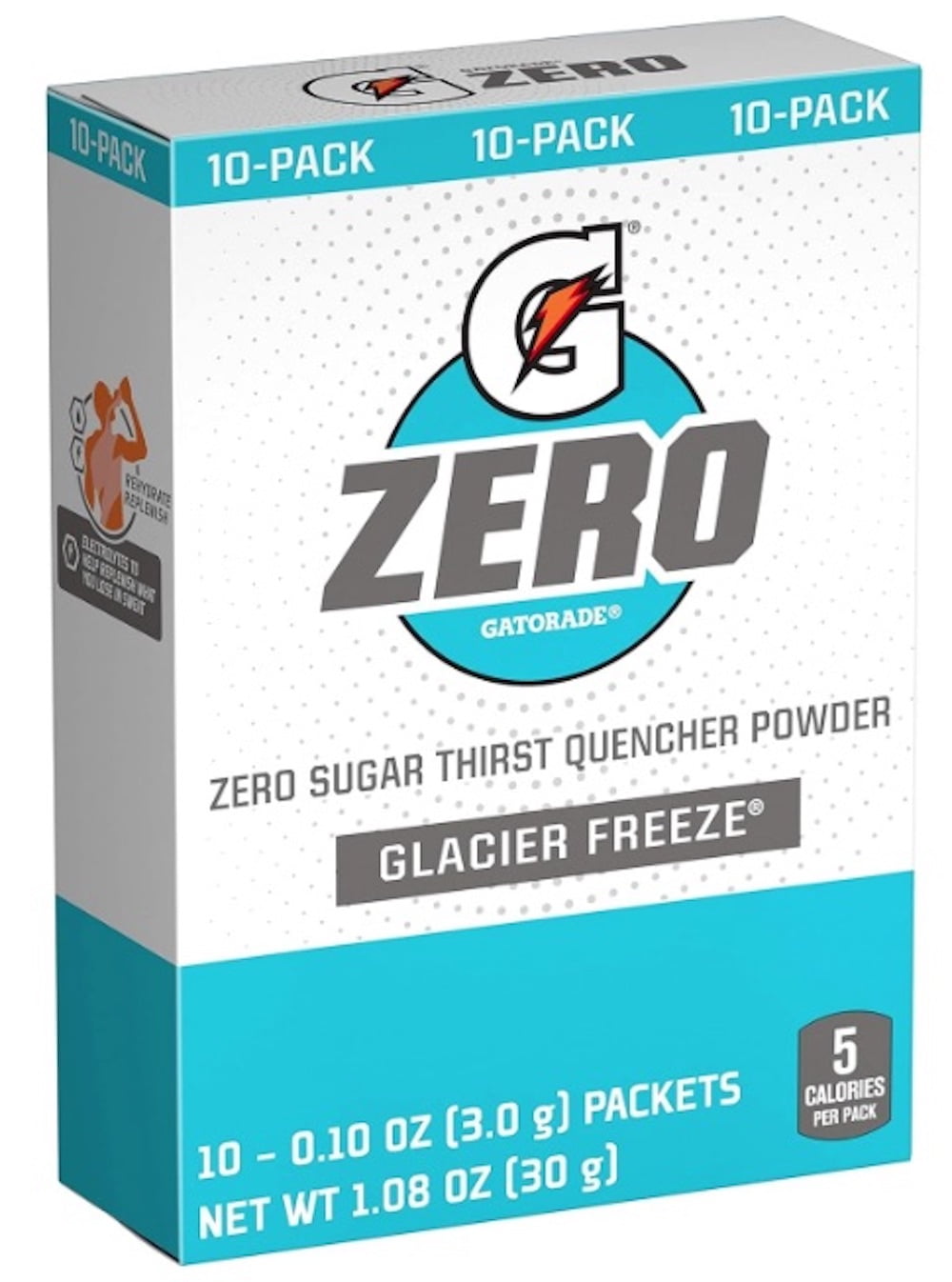 Gatorade Zero Glacier Freeze Singles Drink Mix (Pack of 32)