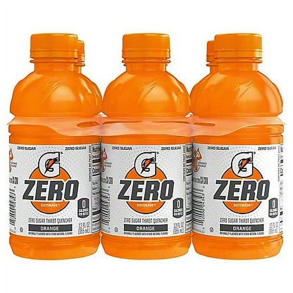 Gatorade Zero Orange Thirst Quencher 6 pk Bottles, 12 oz