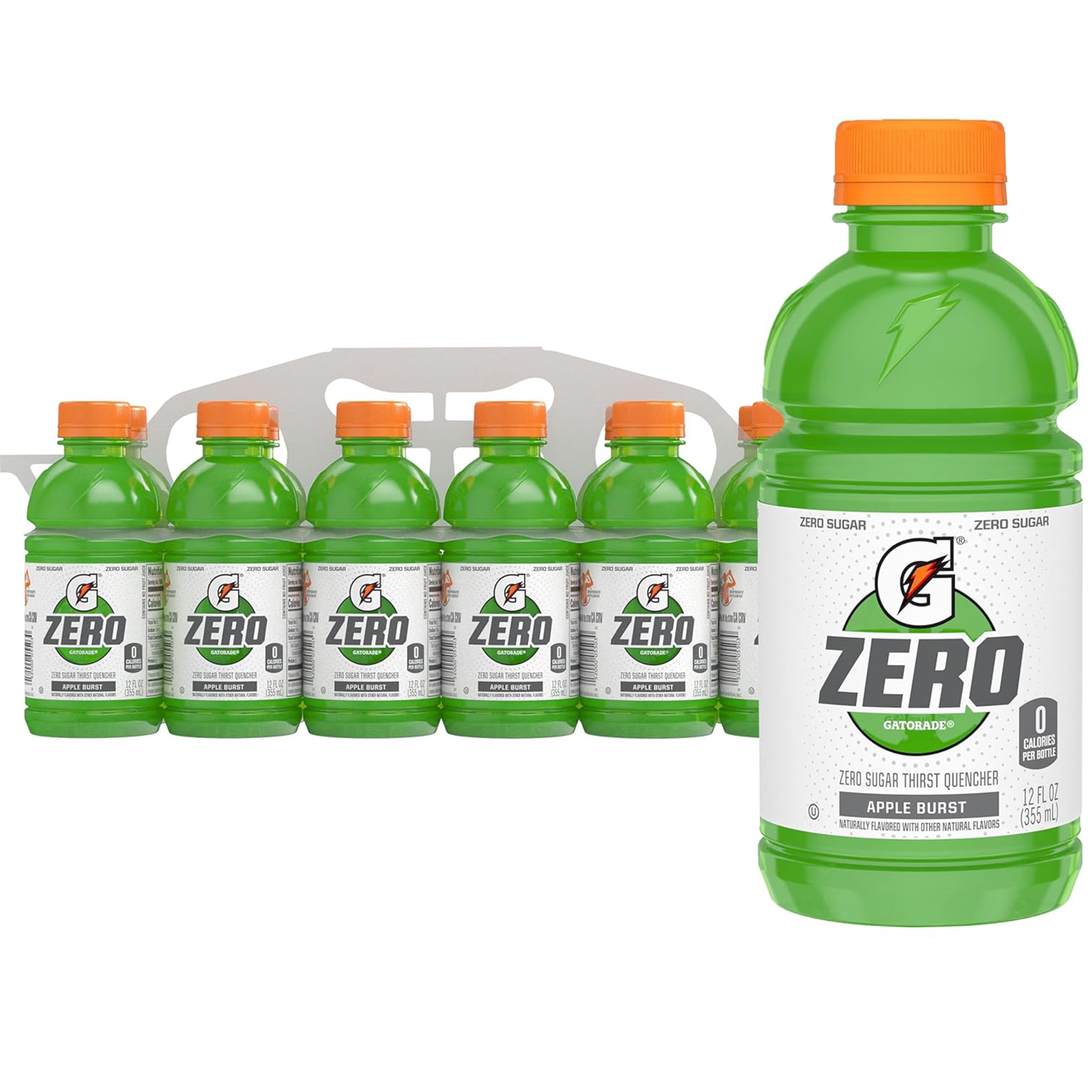 Gatorade 12 Pack, Zero Sugar Apple Burst, Rehydrating Sports