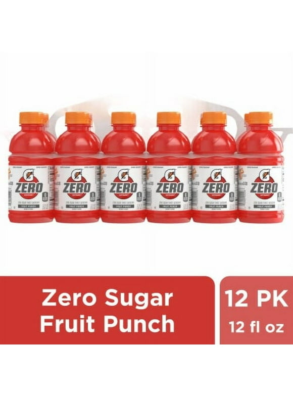 Gatorade Zero Sugar Red Fruit Punch Sports Drink Multipack Bottles 12 bottles / 12 fl oz