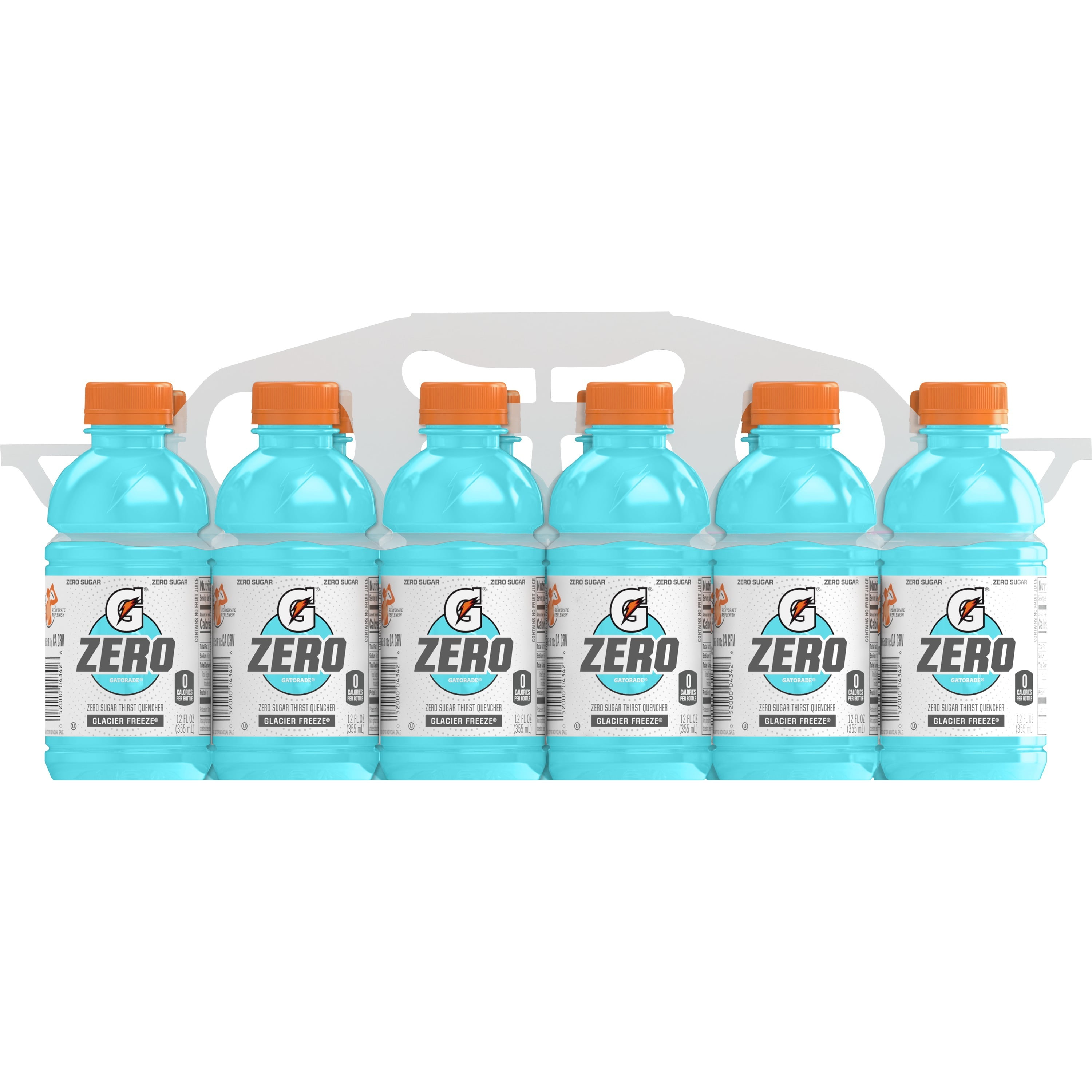 Gatorade Zero Sugar Thirst Quencher, Glacier Freeze Sports Drinks, 12 fl oz, 12 Count Bottles