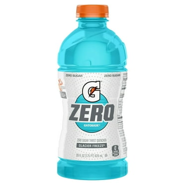 Gatorade Zero Sugar Thirst Quencher, Glacier Freeze Sports Drinks, 28 fl oz, (Pack of 8)