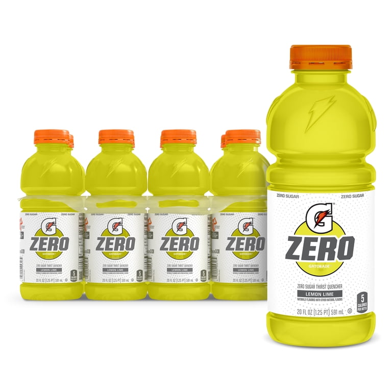 Gatorade Zero Sugar, Lemon Lime Sports Drinks, Hydrating and
