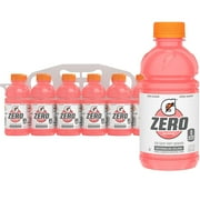 Gatorade Zero Sugar Thirst Quencher Watermelon Splash Sports Drinks, 12 fl oz, 12 Count Bottles
