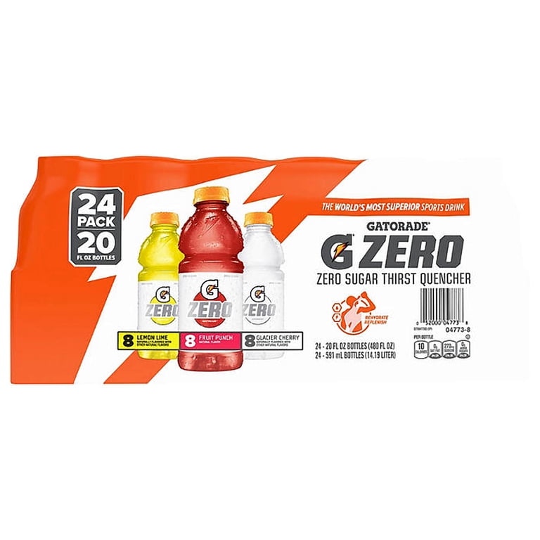 Gatorade Zero Thirst Quencher Variety Pack, 20 fl oz, Pack of 24