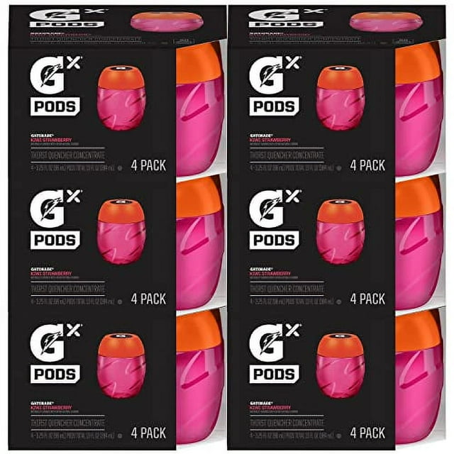 Gatorade unisex adult Gatorade GX Pods, Kiwi Strawberry (24ct), 6 x