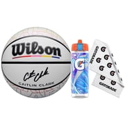 Wilson x Gatorade Caitlin Clark All-Star Gift Set - Includes Caitlin Clark Journey Series Ball, Size 6 and Gx Blue Marbl