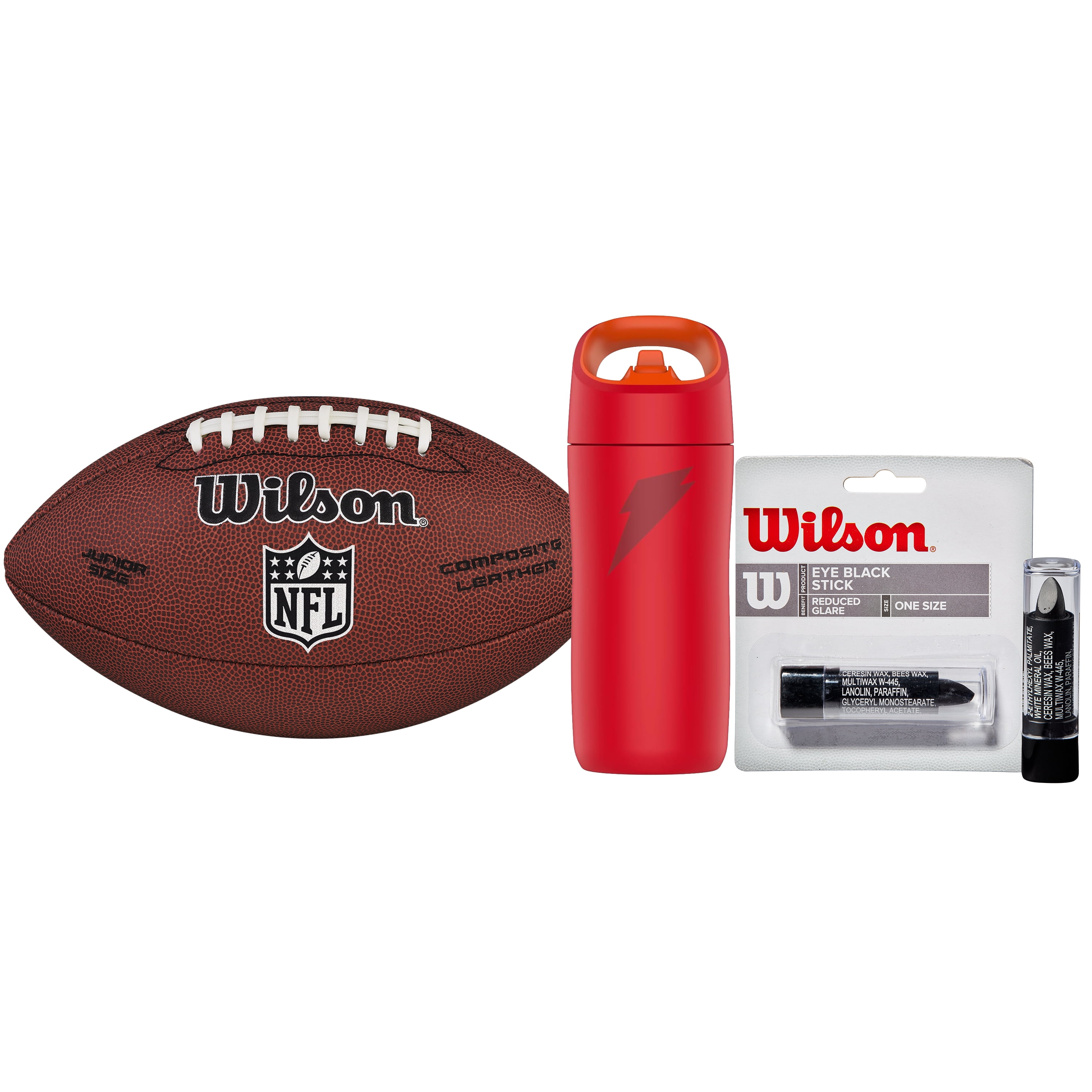 Wilson x Gatorade NFL Little Rookie Football Starter Set - Includes NFL Limited Junior Football and Gatorade Rookie Red Water Bottle