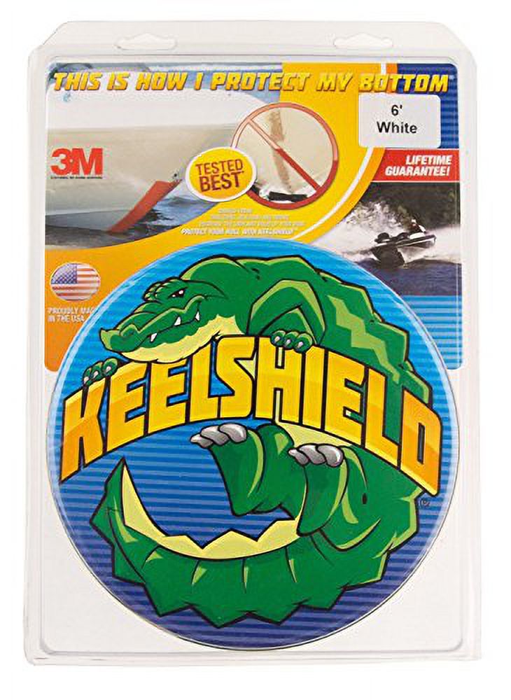 KeelShield, Off White, 12 WHITE- KeelShield (3M) Hull Protector, 6 ft. | 6WH