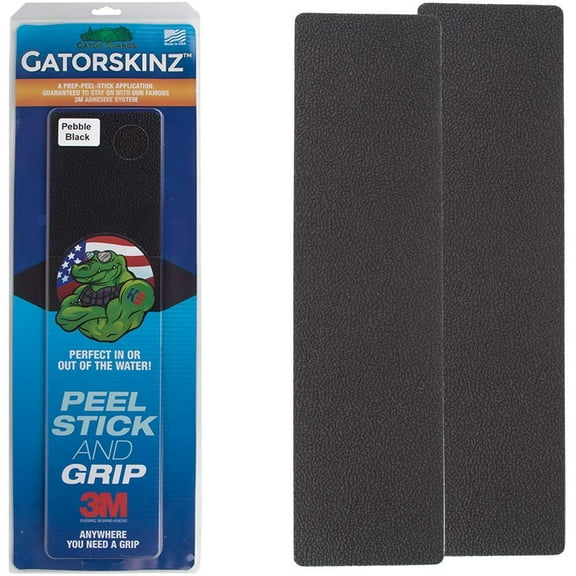 Gatorguard GatorSkinz, Non-Skid Step Pad for Boat Trailers, Black Pebble 2pk, 16"x4"