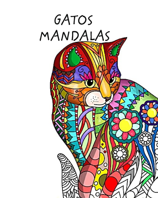 Gatos con Mandalas - Libro de Colorear para Adultos: Gatos lindos,  cariñosos y hermosos. Libros de colorear anti estrés (Paperback) 