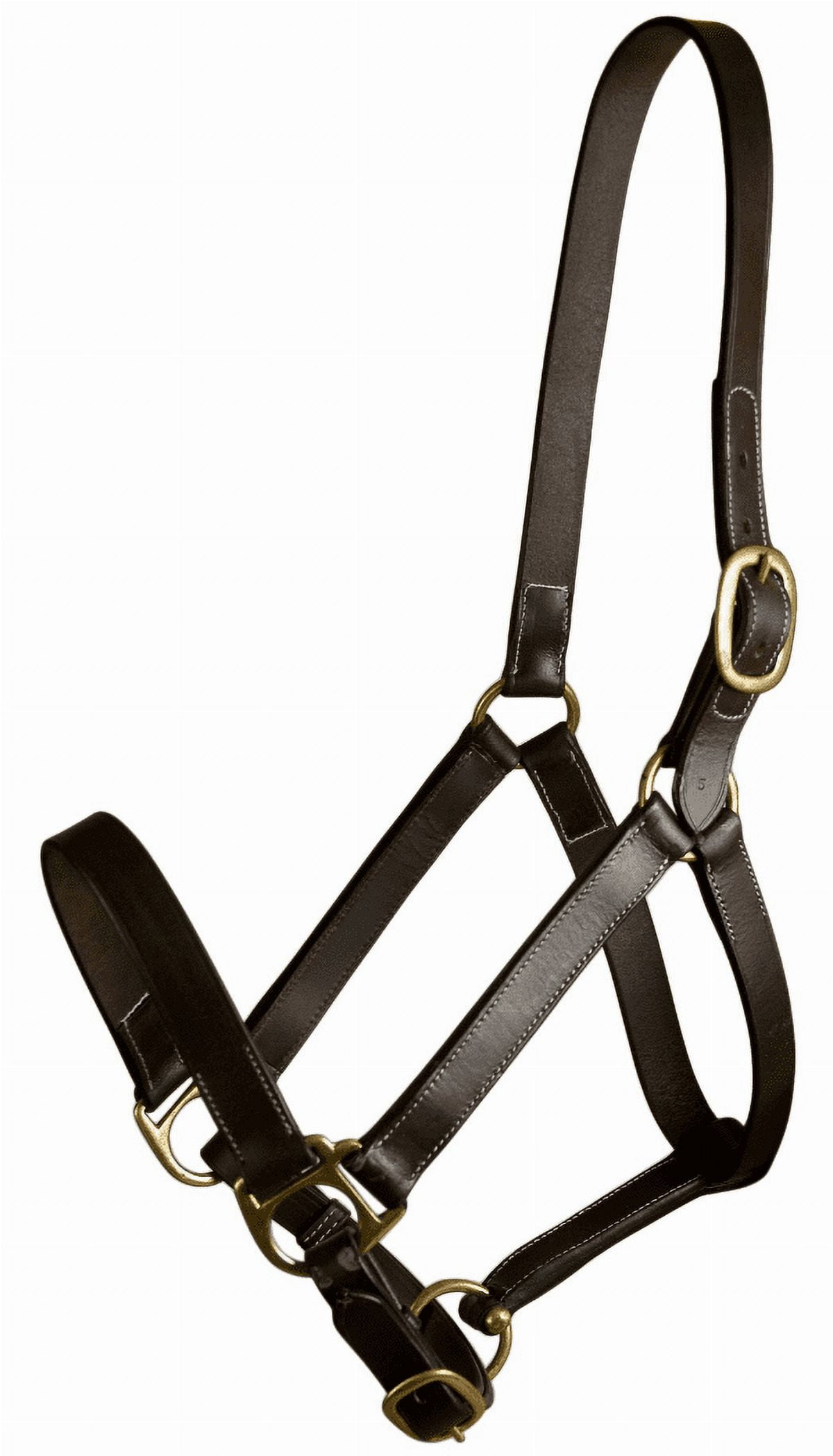 Gatsby Adj Turnout Leather Halter No Snap Yearling