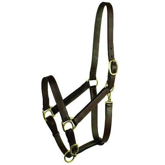 Gatsby Adj Turnout Leather Halter w/Snap Oversize