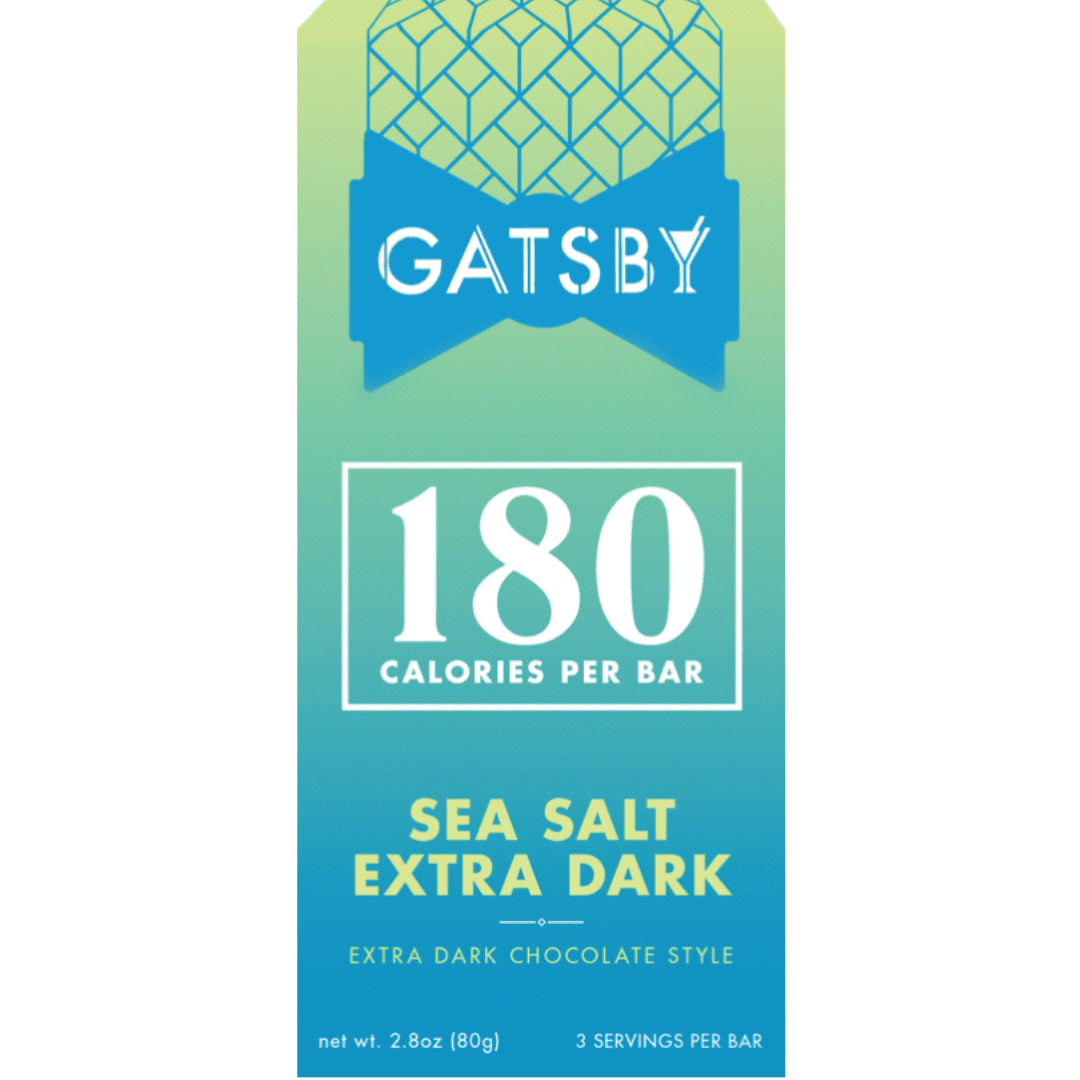 Gatsby Sea Salt Extra Dark Chocolate Bars, LowSugar, DairyFree 2.8 oz