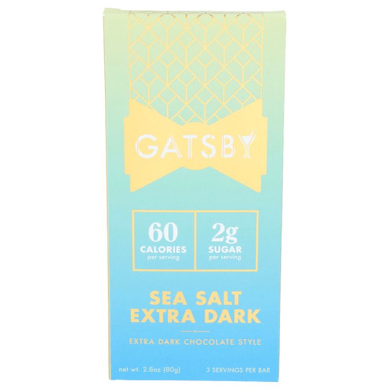 Gatsby Sea Salt Extra Dark Chocolate Style Bar 2.8 oz