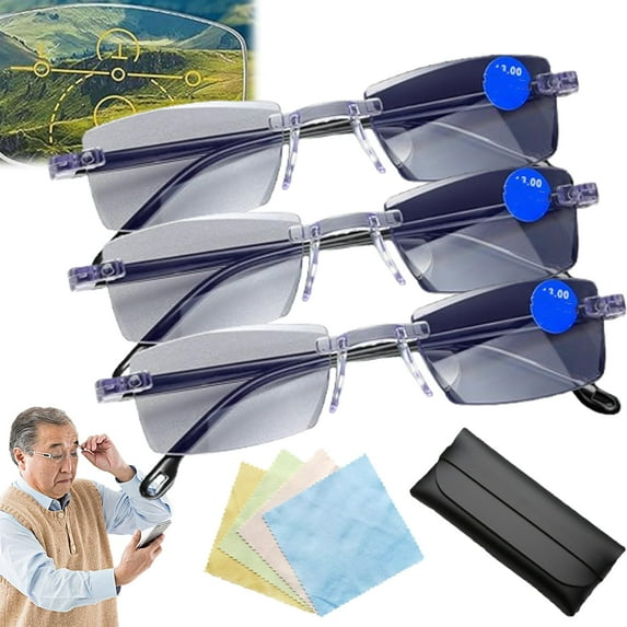 Gatteeey Intelligent Zoom Glasses,Anti Blue Light Presbyopia Glasses,Presbyopia Glasses For Women Men