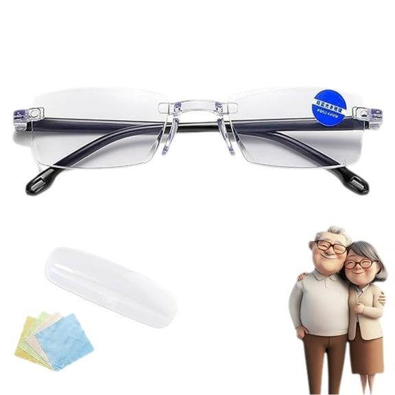 Gatteeey Intelligent Zoom Glasses, Intelligent Zoom Anti Blue Light Presbyopia Glasses for Women Men (1Pcs)