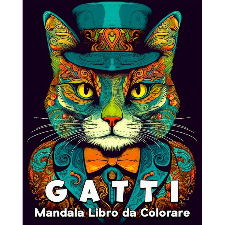 Mandala gatti da colorare: Mandala da colorare adulti gatti con parolacce  anti stress e rilassante. Mandala gatti adulti pulciosi pucciosi. libro  (Paperback)