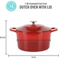 thumbnail image 1 of Gatwick  QT Enamel Cast Iron Dutch Oven, Red Ombre, 1 of 6