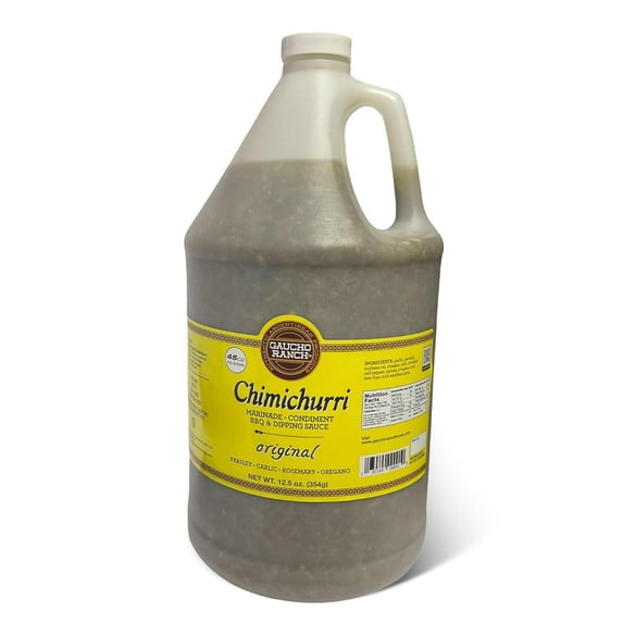 Gaucho Ranch Chimichurri Sauce, 1 Gallon - Gluten-Free, Vegan, Organic Herbs, Marinade & Sauce