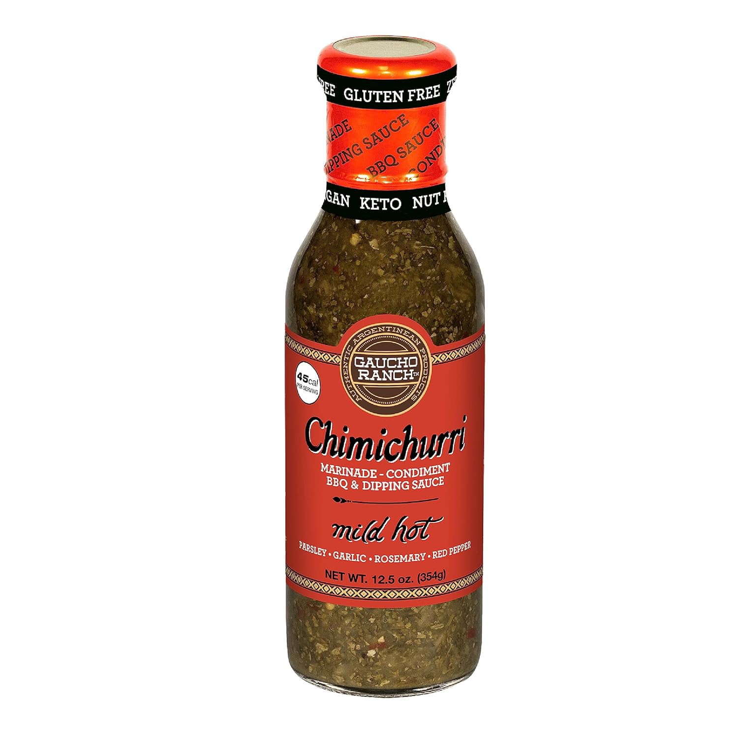 Gaucho Ranch Hot Chimichurri Sauce 12.5 oz (Pack of 6)