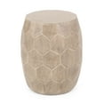 thumbnail image 1 of Gaudet Lightweight Concrete Outdoor Side Table, Natural Wood, 1 of 6