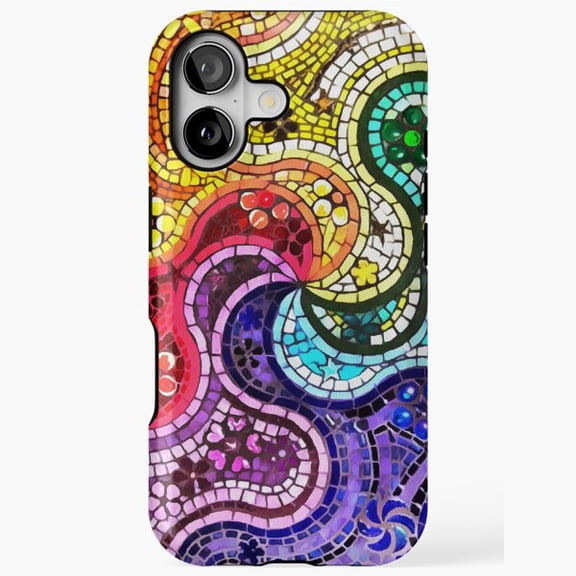 Gaudi Barcelona Mosaic Colorful Tile Pattern Case for iPhone 17 16 15 14 13 12 11 Pro Max