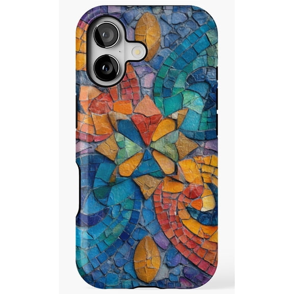 Gaudi Mosaic Tile Vivid Butterfly Pattern Phone Case for iPhone 11 12 13 14 15 16 17 Pro Max