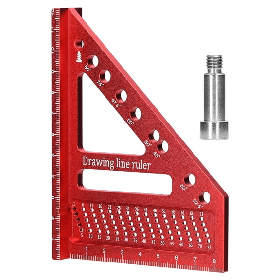 Gauge Aluminum Alloy Multi Angle Measuring Ruler Woodworking DIY Miter Trianglar-Ruler Utility Scribing Gauge Multifunctional Layout Measuring Tool For Engineer Carpenter