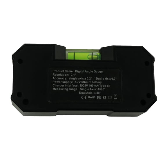 Gauge DualAxis Inclinometer with Magnetic Base 4x90° Finder Protractor Data Transfer Measurement Tool