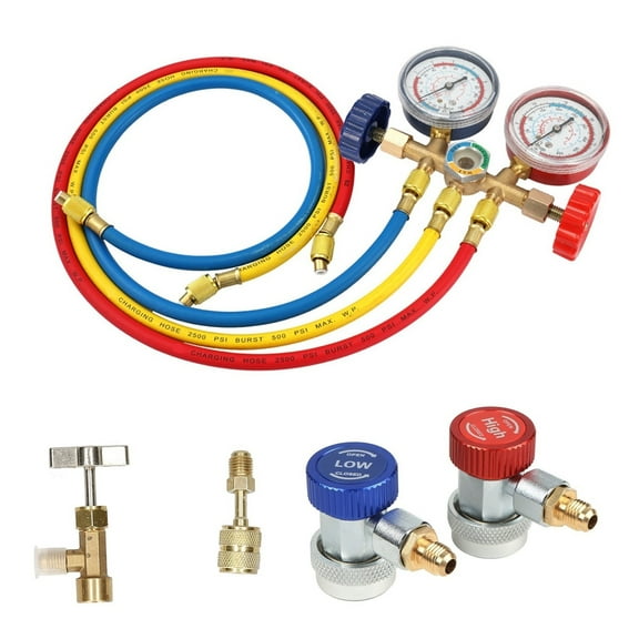 Gauge Manifold R134a Pressure Gauge Barometer Refrigeration Manometers Home Air Conditioner Tool Car Manometric Manifold ,Wide Use