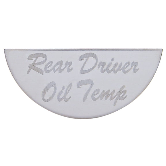 Gauge Plate Emblem for Peterbilt 359 379 Rear Driver Oil Temp Stainless Etched