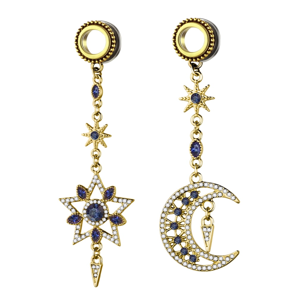 Gauges Ear Dangle 0G Earrings Plugs Women Gauge Tunnels Jewelry