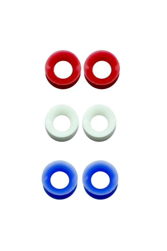 Gauges Flesh Tunnels Thin Silicone 2G-1/2" Flexible Ear 3 Pairs