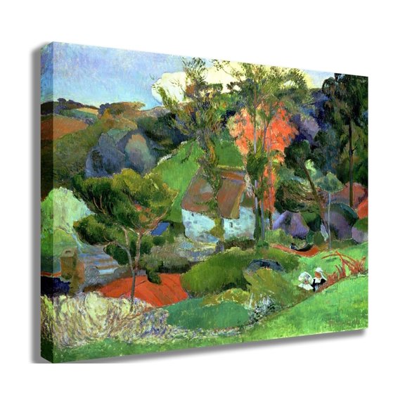 Gauguin "Landscape at Pont Aven" (1888) Canvas Print