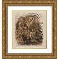 thumbnail image 1 of Gauguin, Paul 12x13 Gold Ornate Wood Framed with Double Matting Museum Art Print Titled - Nativity (Mother and Child Surrounded by Five Figures), 1 of 4