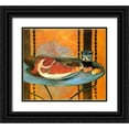 thumbnail image 1 of Gauguin, Paul 13x12 Black Ornate Wood Framed with Double Matting Museum Art Print Titled - Still Life With Ham, 1 of 4