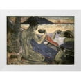 thumbnail image 1 of Gauguin, Paul 14x11 White Modern Wood Framed Museum Art Print Titled - The Canoe, a Tahitian Family, 1 of 4