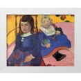 thumbnail image 1 of Gauguin, Paul 14x12 White Modern Wood Framed Museum Art Print Titled - Portrait Of Two Children, 1 of 4