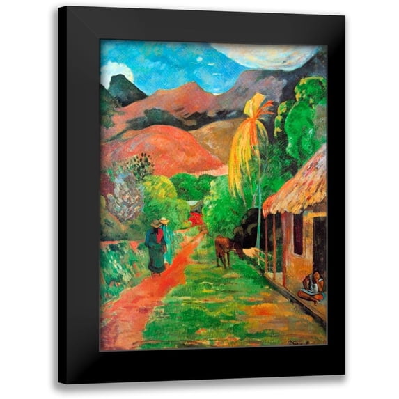 Gauguin, Paul 14x18 Black Modern Framed Museum Art Print Titled - Chemin A Papeete