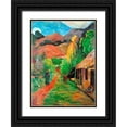 thumbnail image 1 of Gauguin, Paul 14x18 Black Ornate Wood Framed with Double Matting Museum Art Print Titled - Chemin A Papeete, 1 of 4