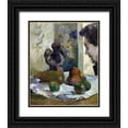 thumbnail image 1 of Gauguin, Paul 15x17 Black Ornate Wood Framed with Double Matting Museum Art Print Titled - Still Life with Profile of Charles Laval, 1 of 4