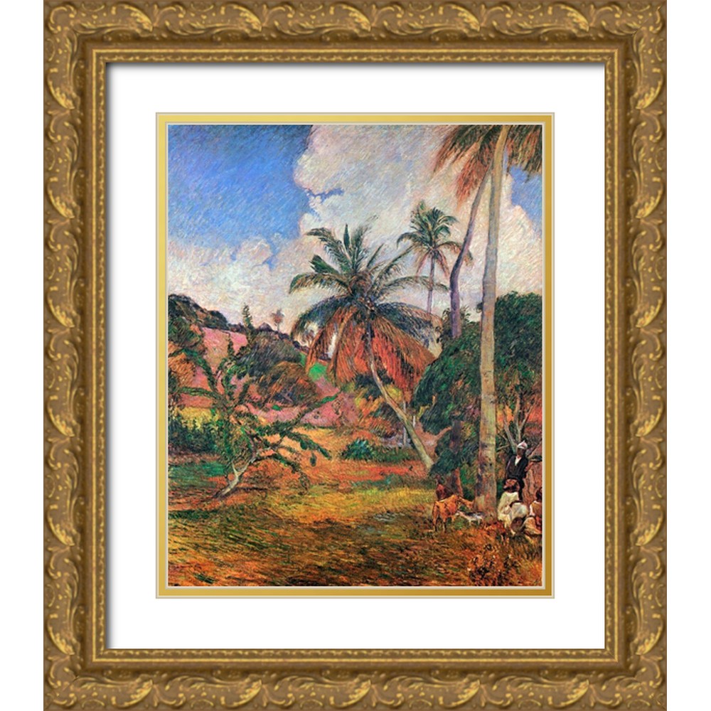 Gauguin, Paul 15x18 Gold Ornate Wood Framed with Double Matting Museum ...