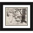 thumbnail image 1 of Gauguin, Paul 18x15 Black Ornate Wood Framed with Double Matting Museum Art Print Titled - Pastorales Martiniques (Martinique Pastorals), 1 of 4