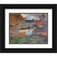 thumbnail image 1 of Gauguin, Paul 18x15 Black Ornate Wood Framed with Double Matting Museum Art Print Titled - The Blue Roof, 1 of 4